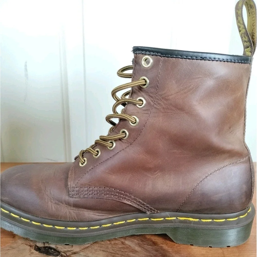 Dr.‎ Martens 1460 Crazy Horse Leather Boots Brown - Men's US 9 / UK 8 - EUC